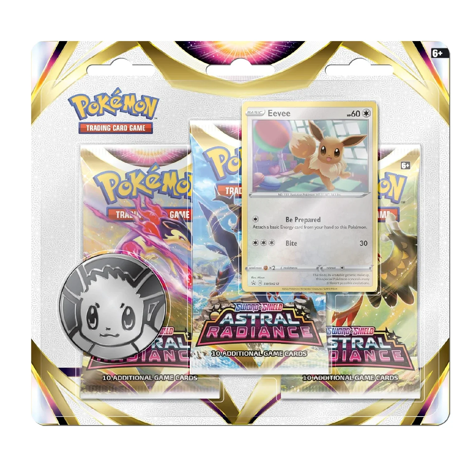 Pokemon TCG: Astral Radiance 3 Booster Packs - Eevee Promo