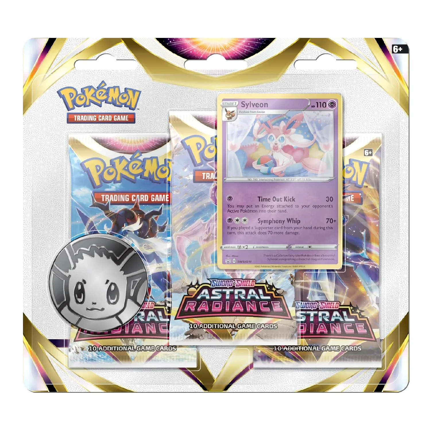 Pokemon TCG: Astral Radiance 3 Booster Packs - Sylveon Promo