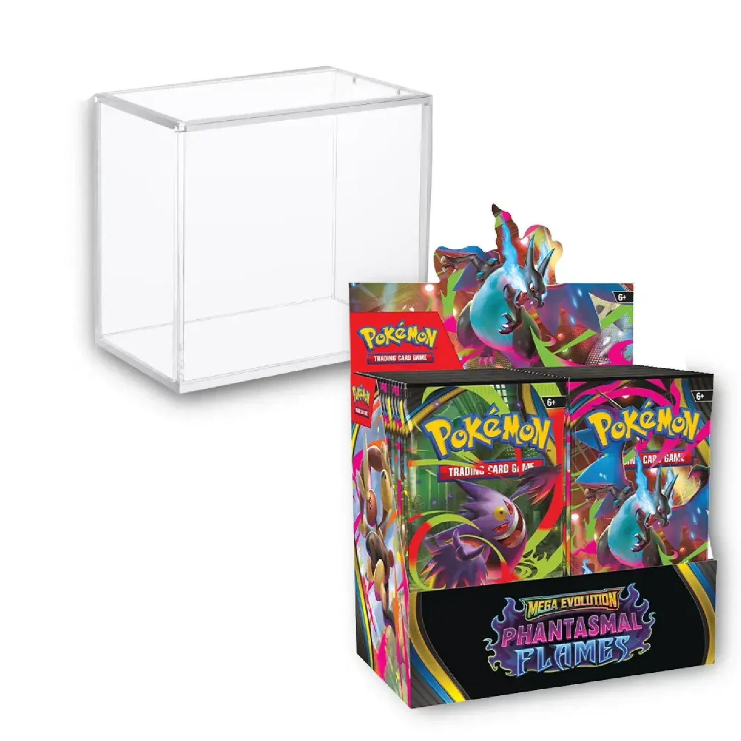 Pokemon TCG: Phantasmal Flames - Booster Box + Acrylic Case Bundle