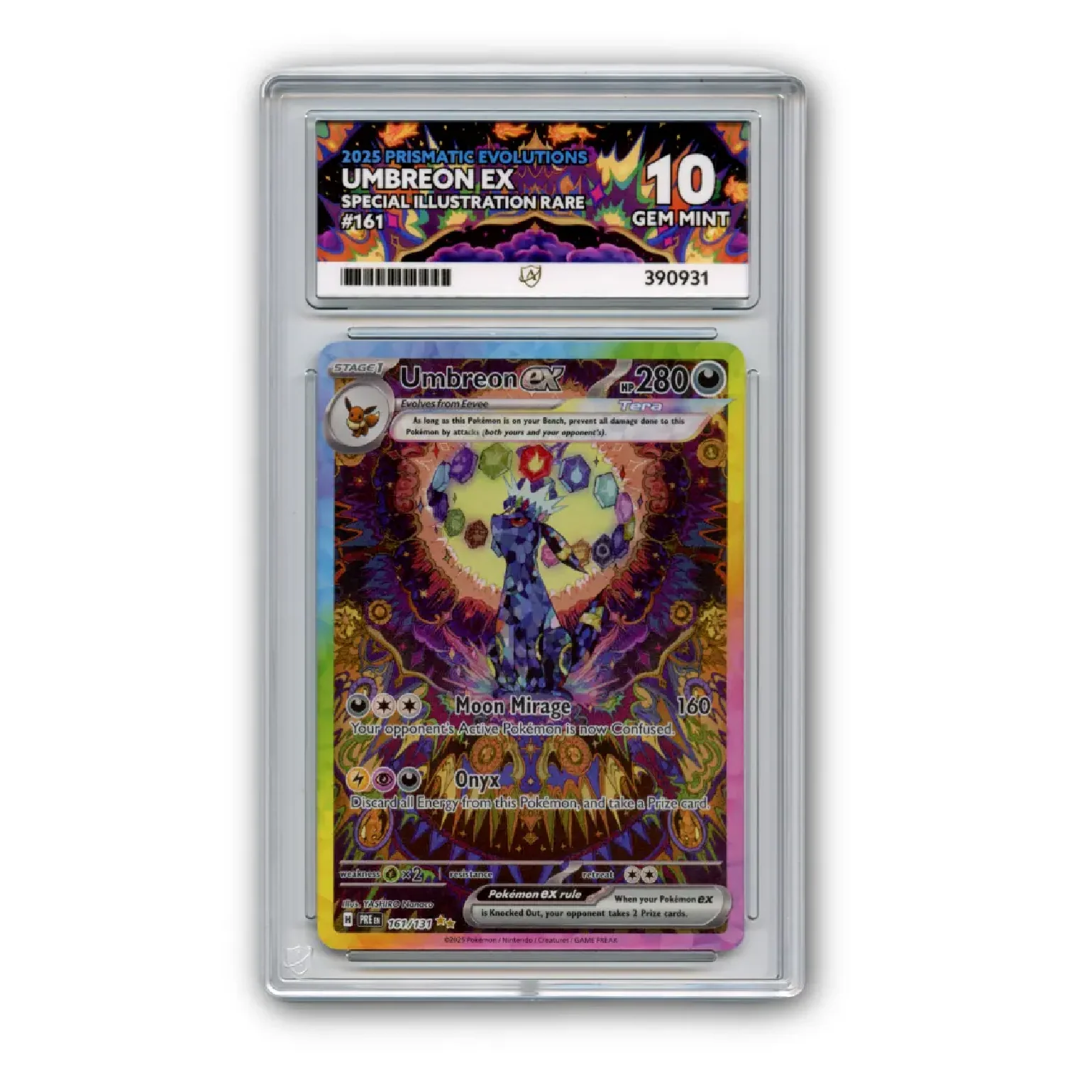 Umbreon EX 2025 Prismatic Evolutions #161 Special Illustration Rare - ACE 10 #390931